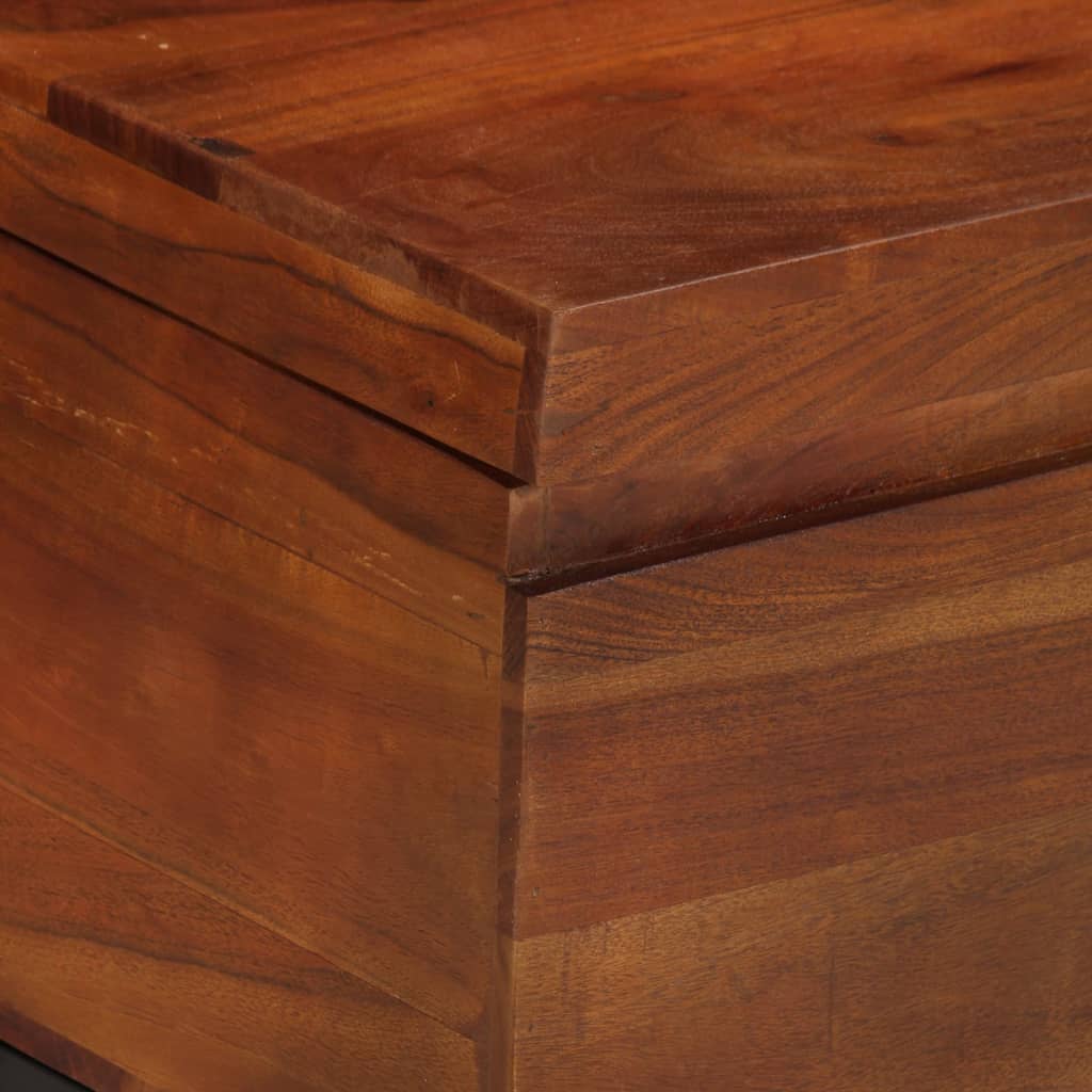 vidaXL Baúl de almacenaje de madera maciza de acacia 110x35x41 cm