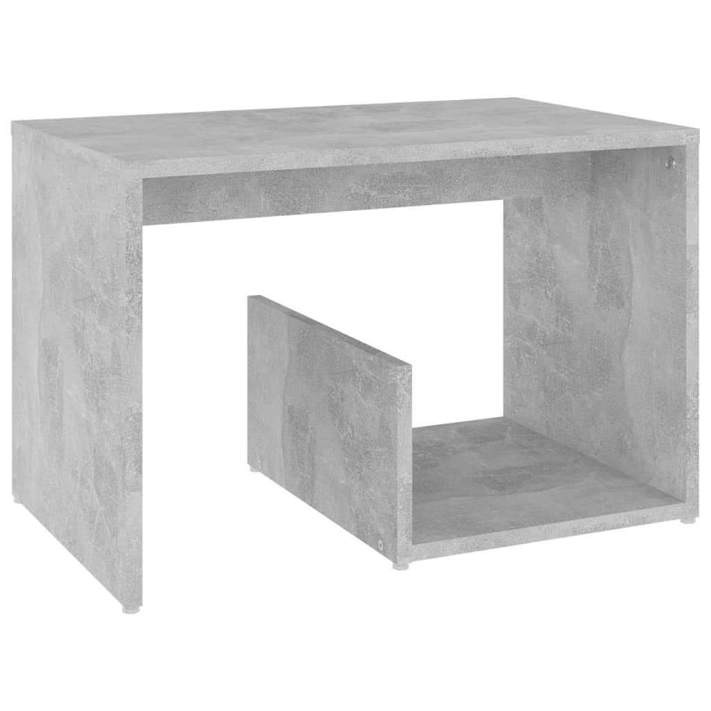 vidaXL Mesa auxiliar de madera contrachapada gris hormigón 59x36x38 cm