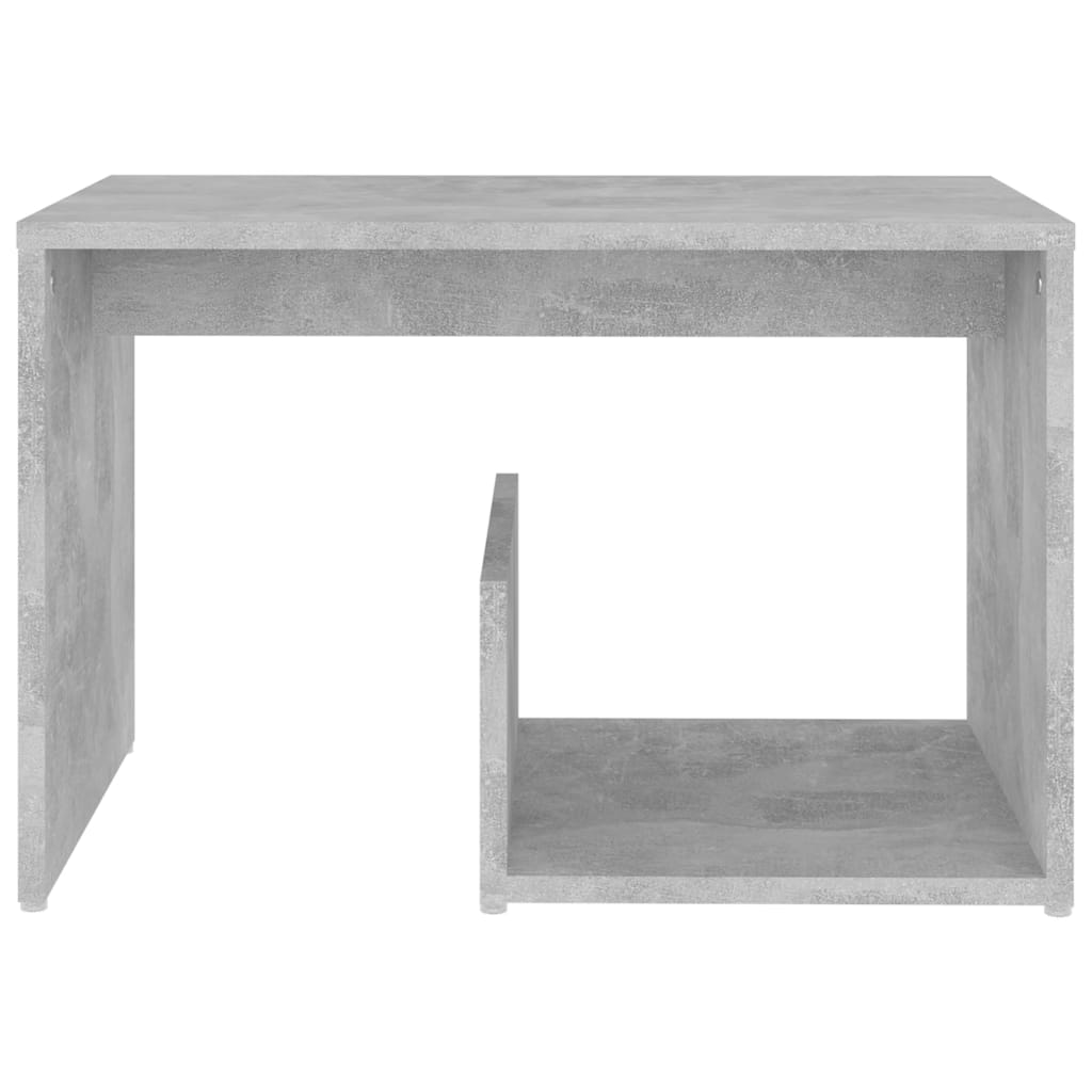 vidaXL Mesa auxiliar de madera contrachapada gris hormigón 59x36x38 cm