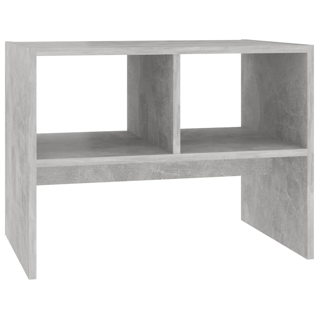 vidaXL Mesa auxiliar de madera contrachapada gris hormigón 60x40x45 cm