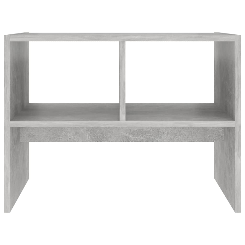 vidaXL Mesa auxiliar de madera contrachapada gris hormigón 60x40x45 cm