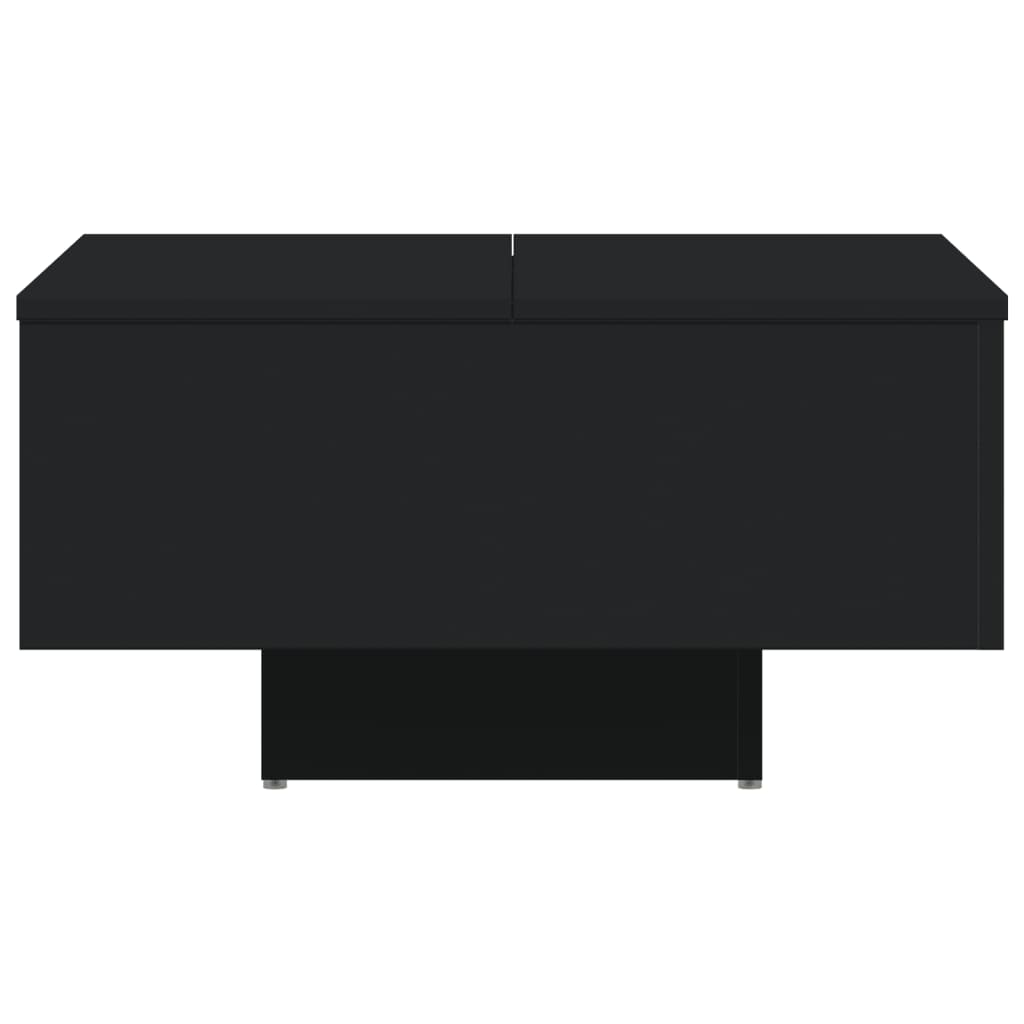 vidaXL Mesa de centro madera contrachapada negro 60x60x31,5 cm