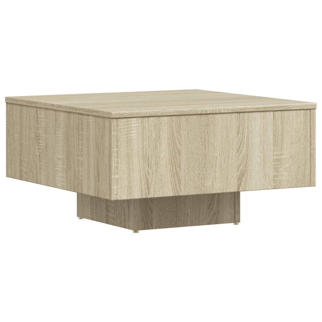 vidaXL Mesa de centro madera contrachapada roble Sonoma 60x60x31,5 cm