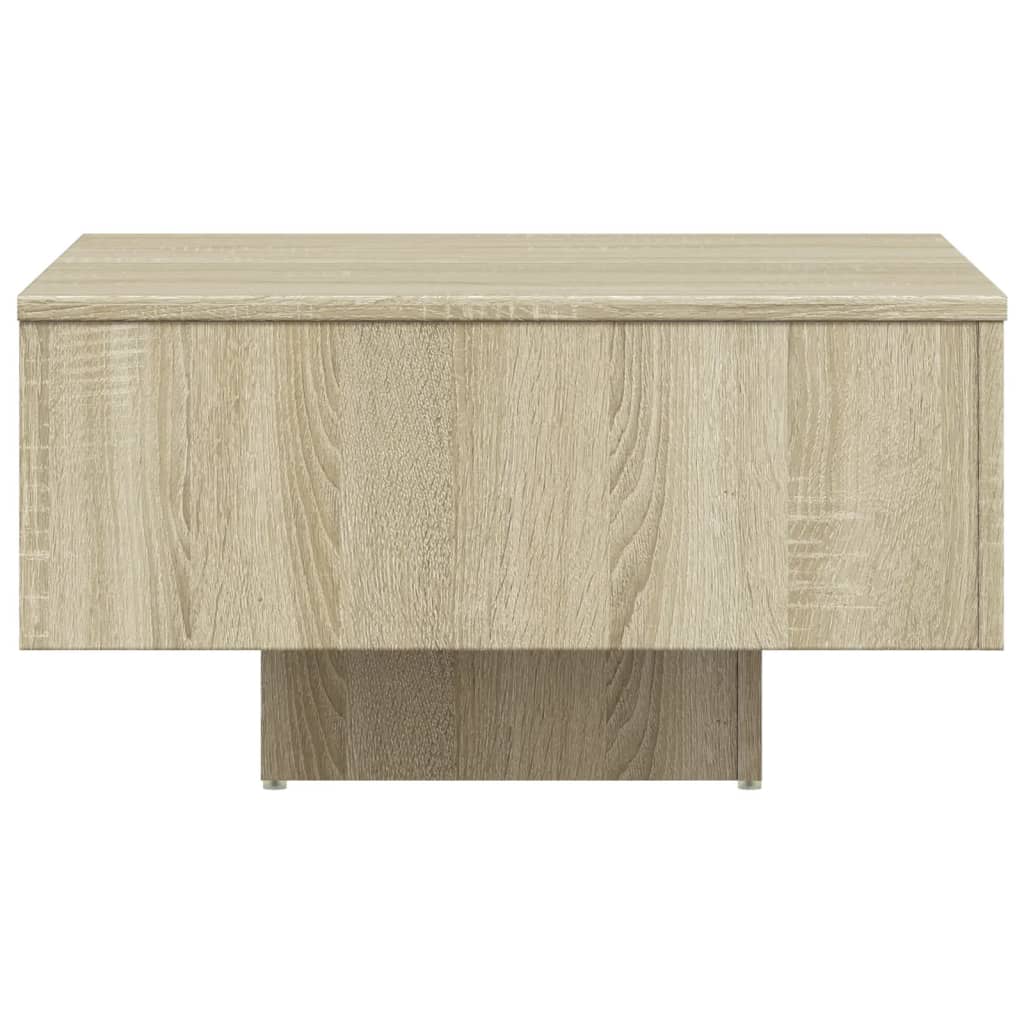 vidaXL Mesa de centro madera contrachapada roble Sonoma 60x60x31,5 cm