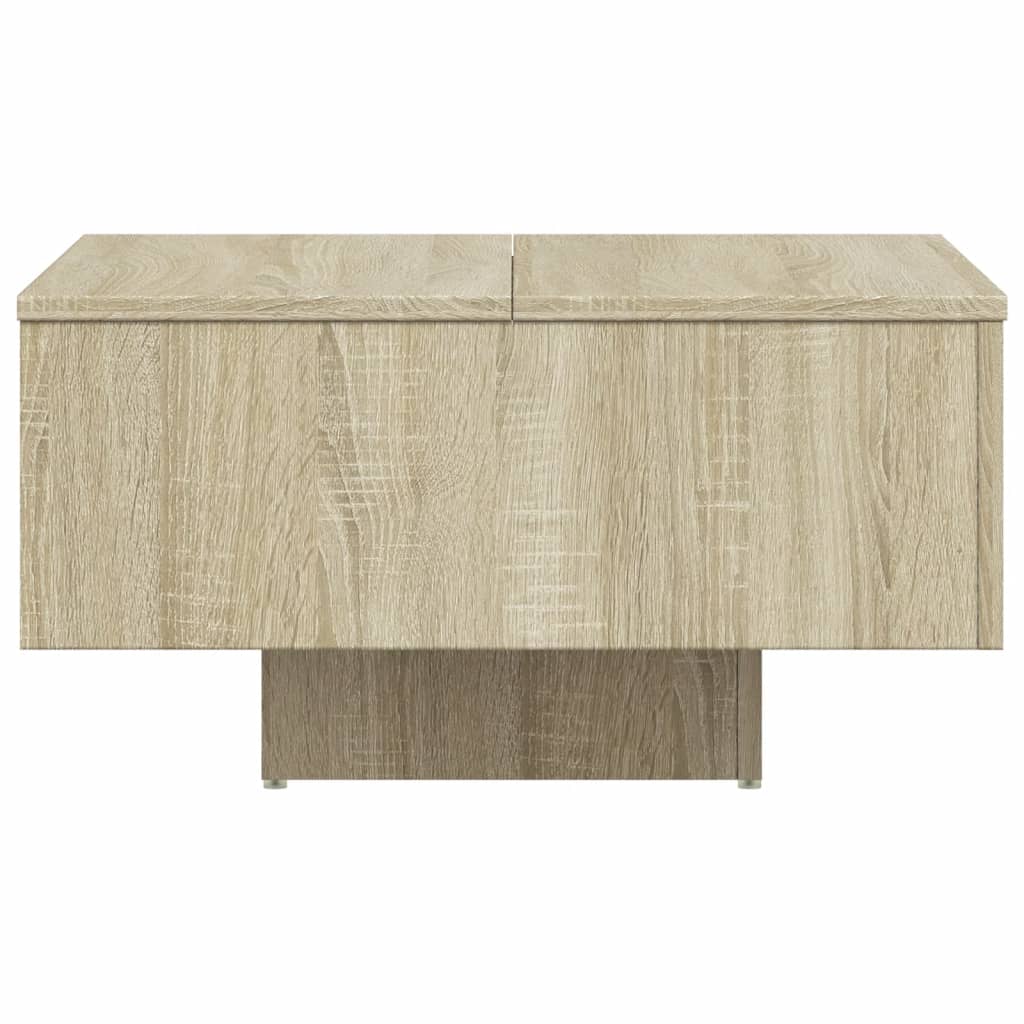 vidaXL Mesa de centro madera contrachapada roble Sonoma 60x60x31,5 cm