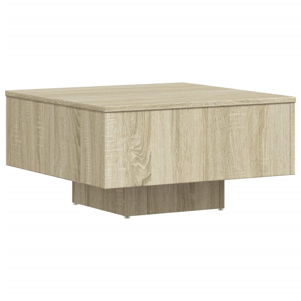 vidaXL Mesa de centro madera contrachapada roble Sonoma 60x60x31,5 cm