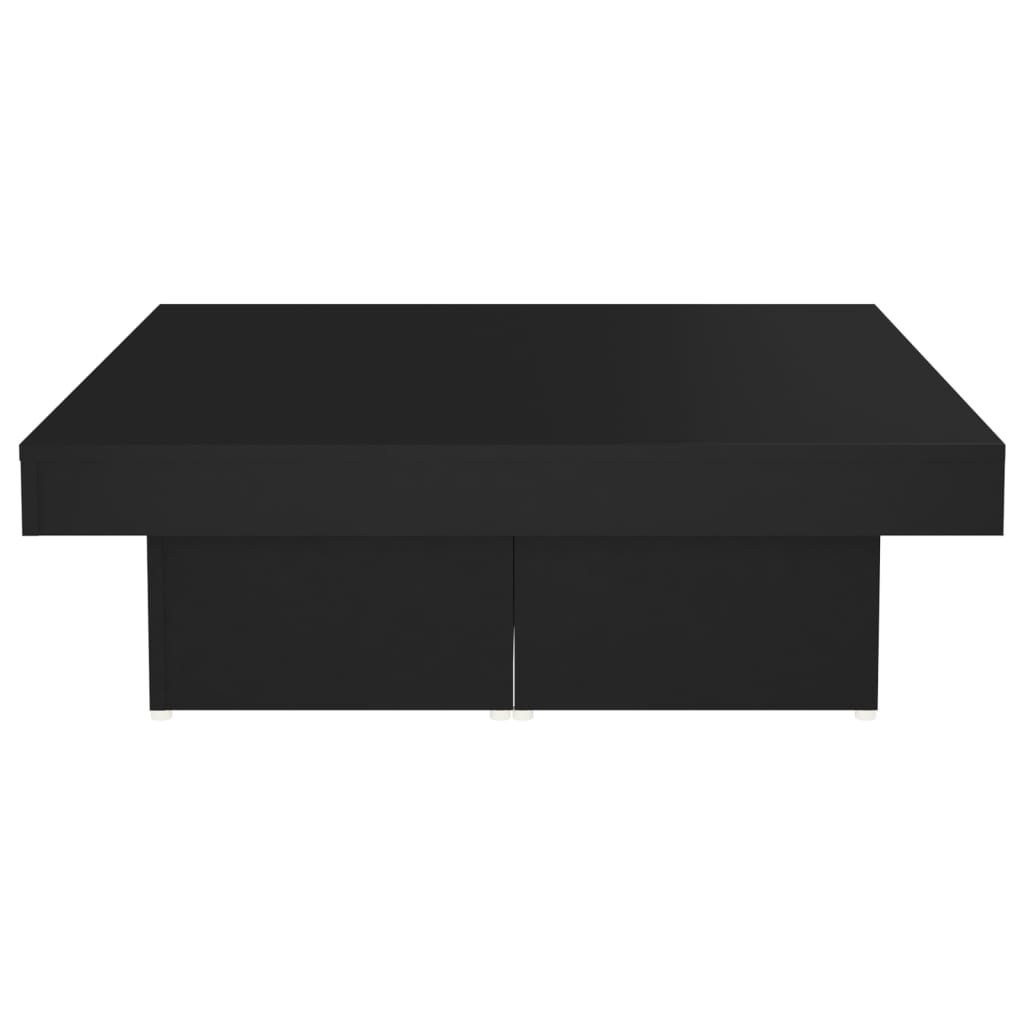 vidaXL Mesa de centro madera contrachapada negro 90x90x28 cm