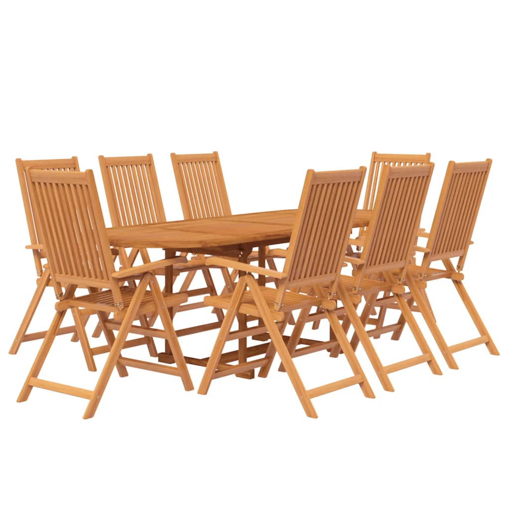 vidaXL Juego de comedor para jardín 9 piezas madera maciza de acacia