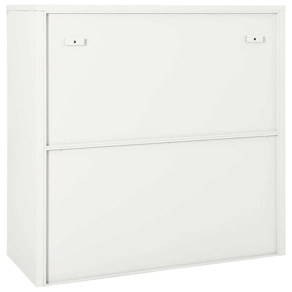 vidaXL Armario con puerta corredera acero blanco 90x40x90 cm