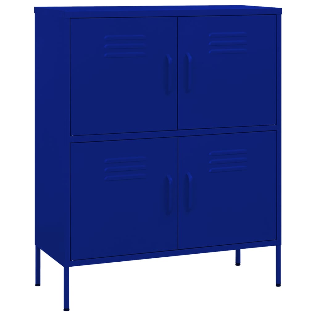 vidaXL Armario de almacenamiento acero azul marino 80x35x101,5 cm