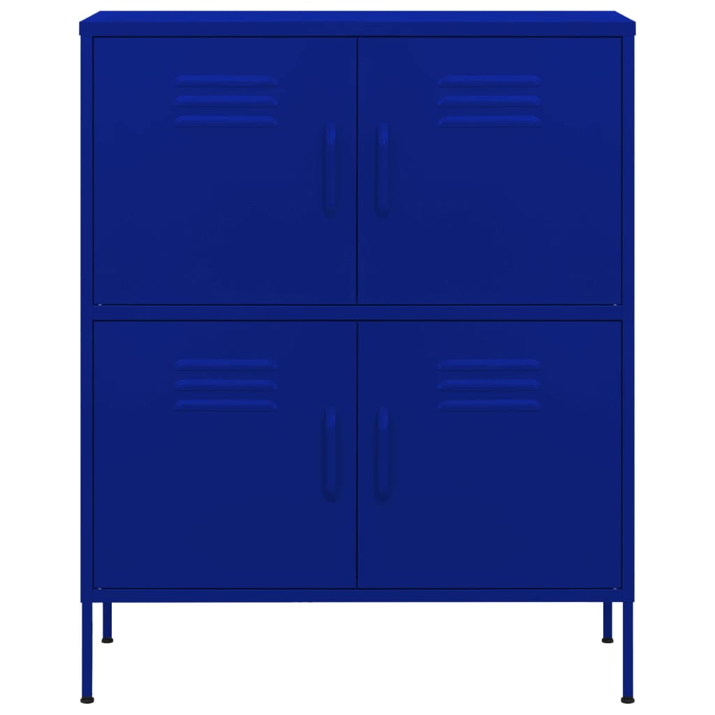 vidaXL Armario de almacenamiento acero azul marino 80x35x101,5 cm