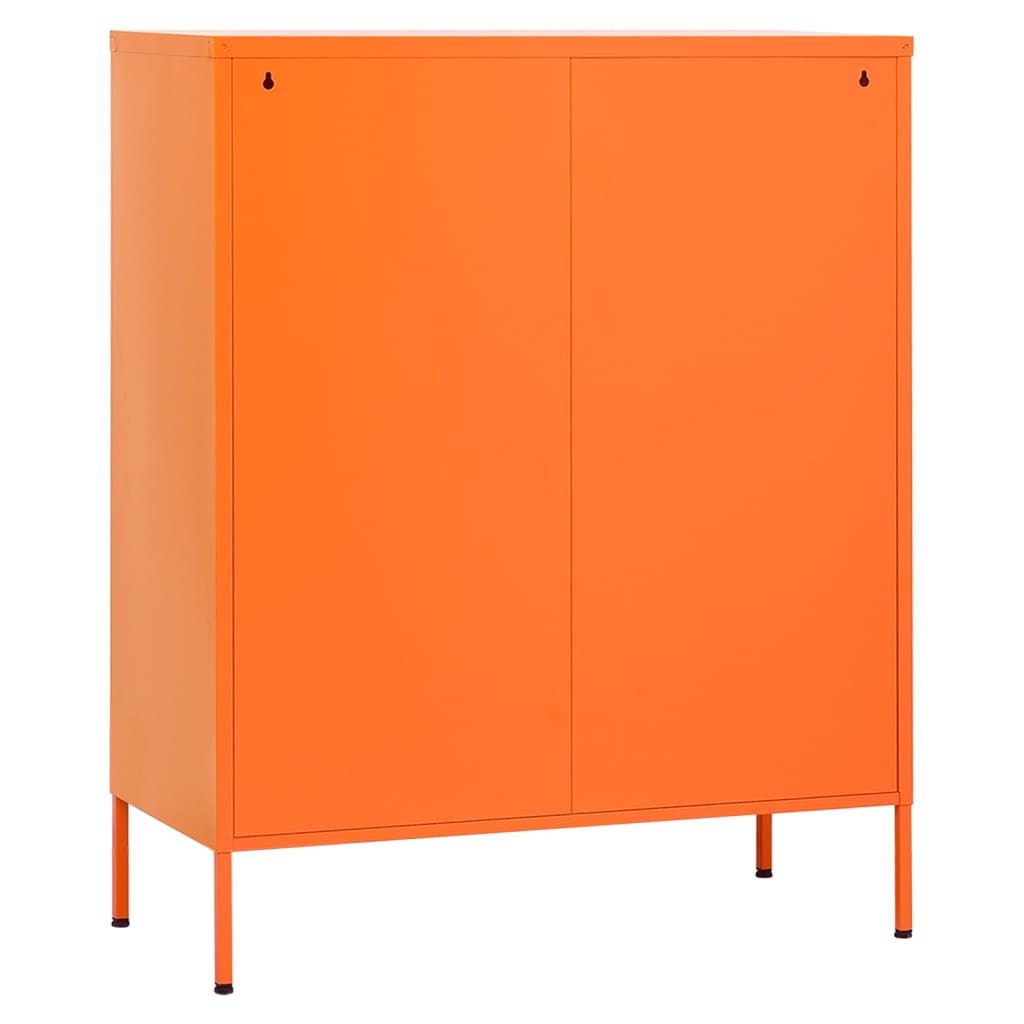 vidaXL Armario de almacenamiento acero naranja 80x35x101,5 cm