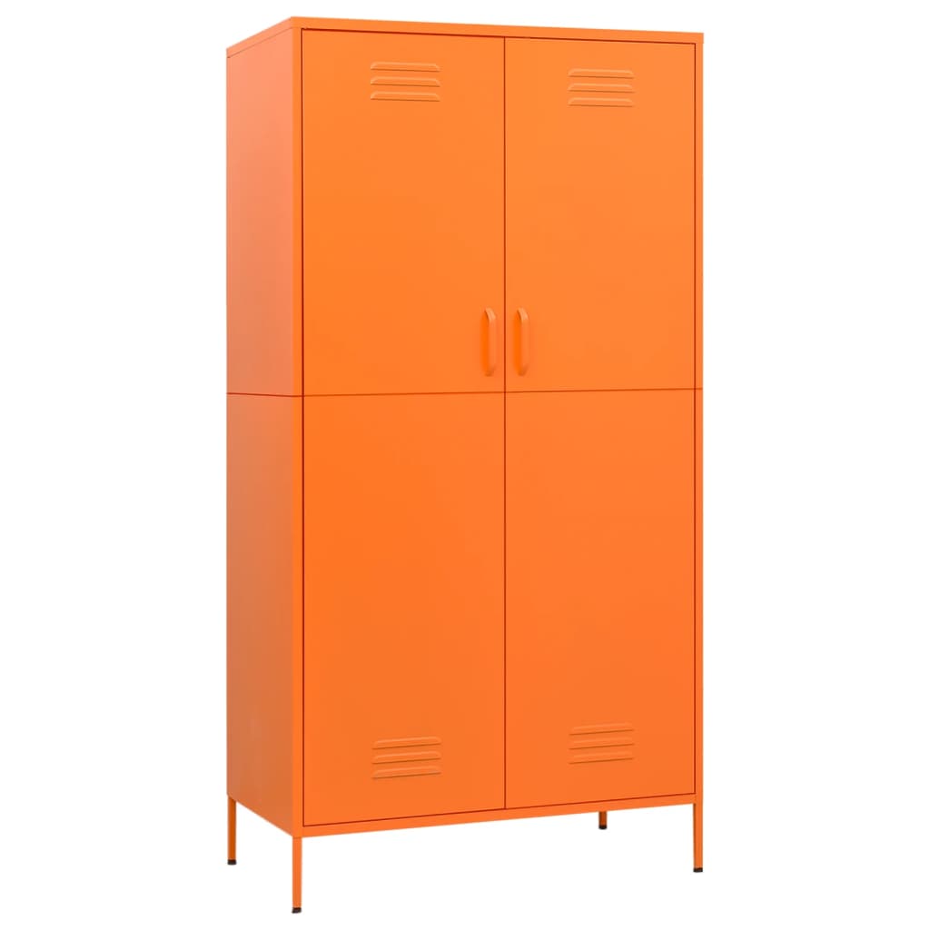 vidaXL Armario de acero naranja 90x50x180 cm