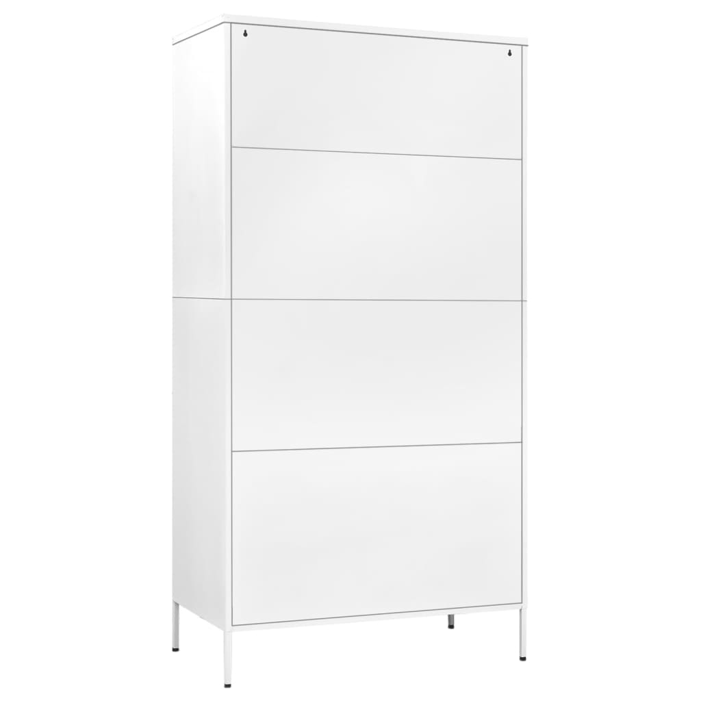 vidaXL Armario de acero blanco 90x50x180 cm