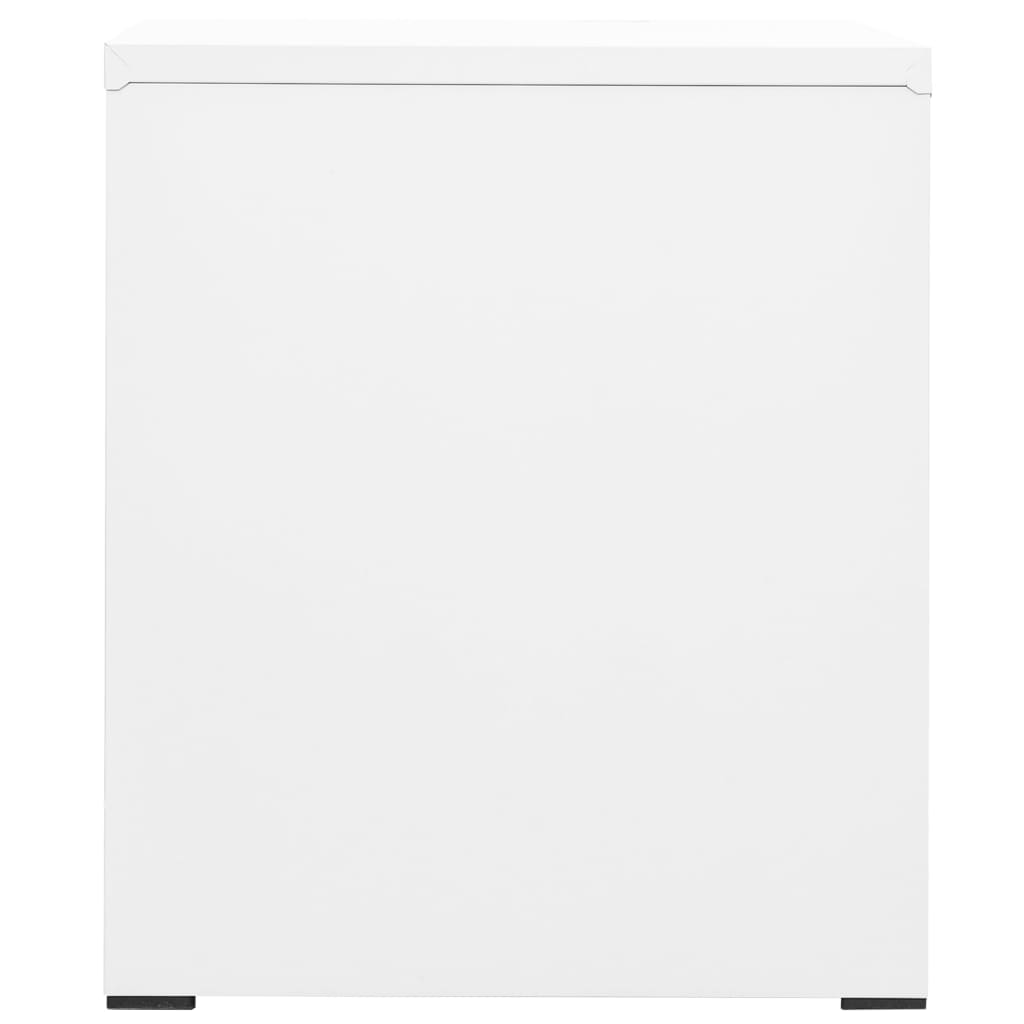 vidaXL Armario archivador de acero blanco 46x62x72,5 cm