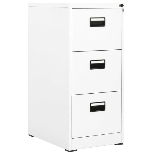 vidaXL Armario archivador de acero blanco 46x62x102,5 cm