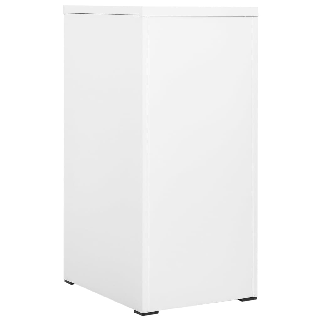 vidaXL Armario archivador de acero blanco 46x62x102,5 cm