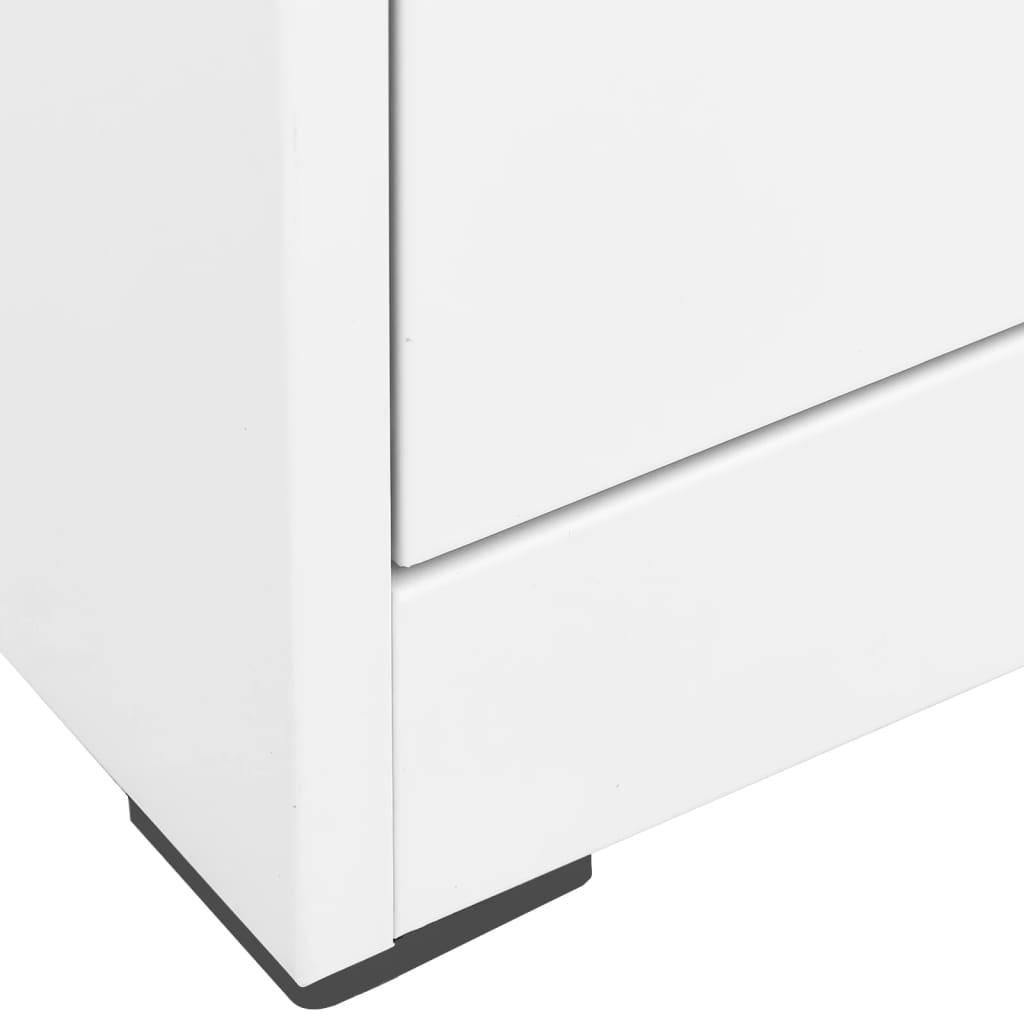 vidaXL Armario archivador de acero blanco 46x62x102,5 cm