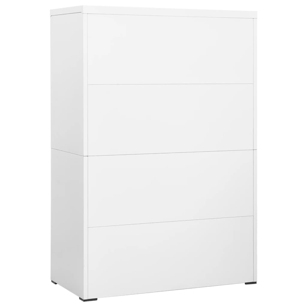 vidaXL Armario archivador de acero blanco 90x46x134 cm