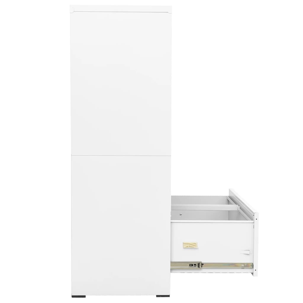 vidaXL Armario archivador de acero blanco 90x46x134 cm