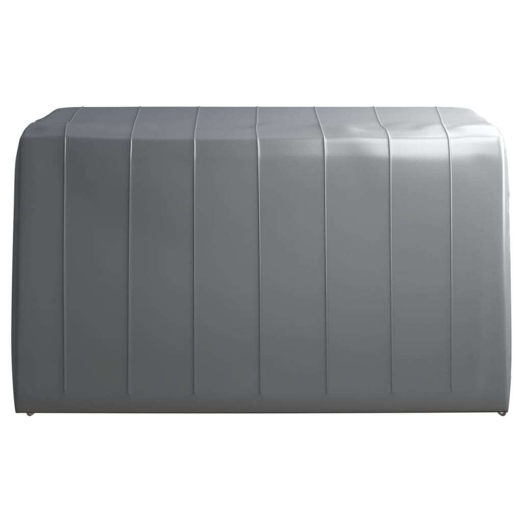 vidaXL Carpa de almacenamiento acero gris 370x370 cm