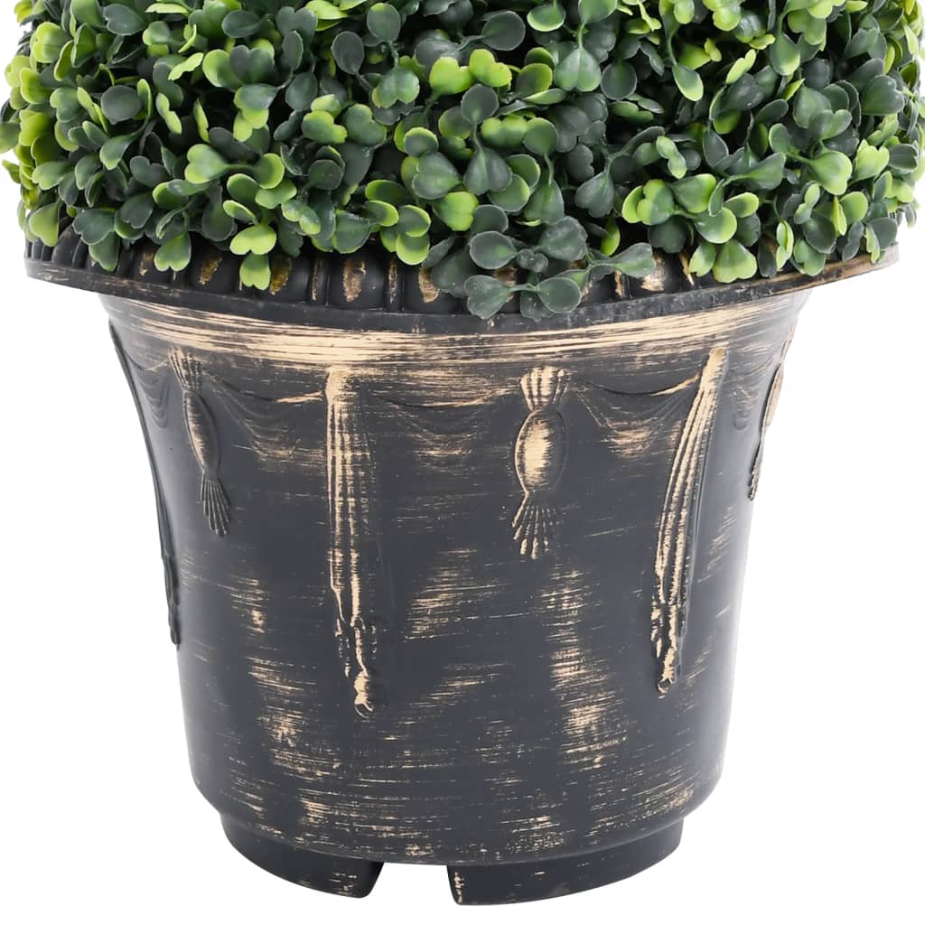 vidaXL Planta espiral de Boj artificial con macetero verde 117 cm