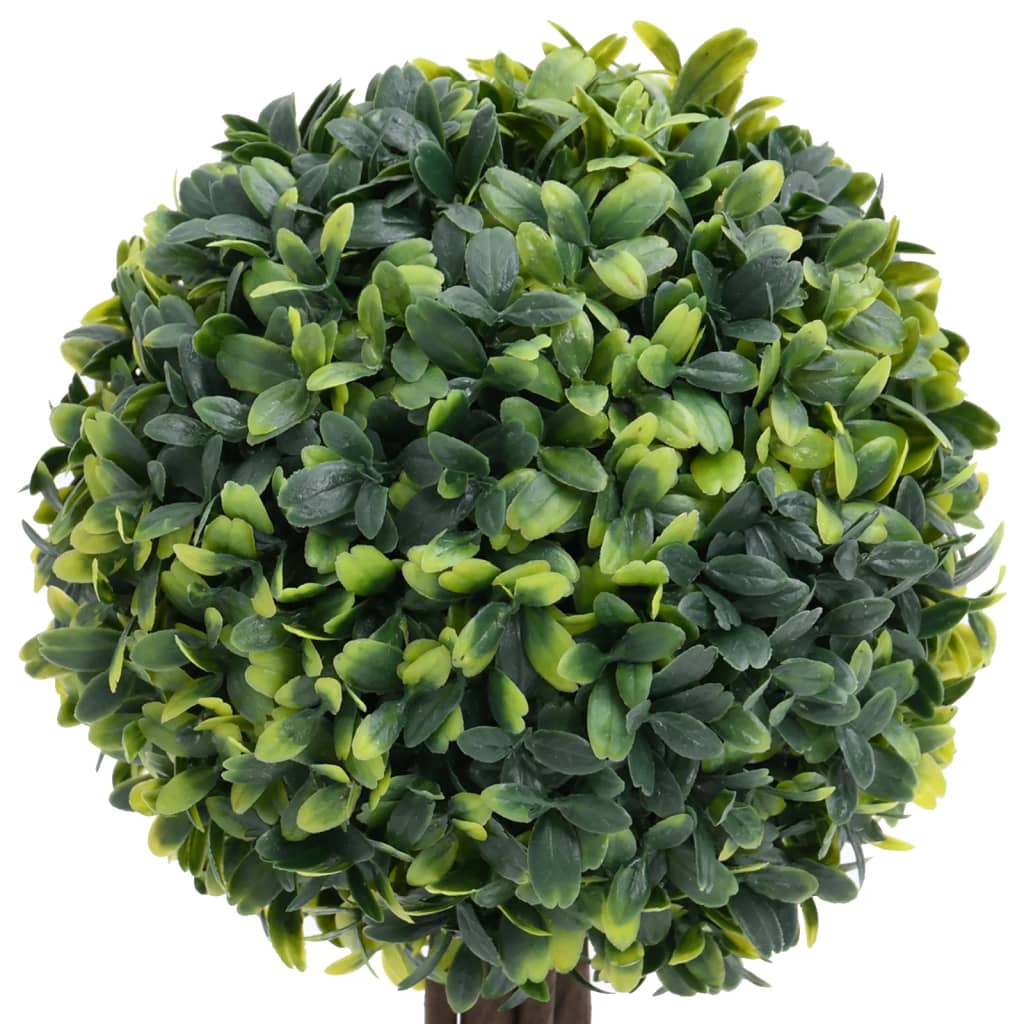 vidaXL Plantas de boj artificial 2 uds forma bola maceta verde 56 cm