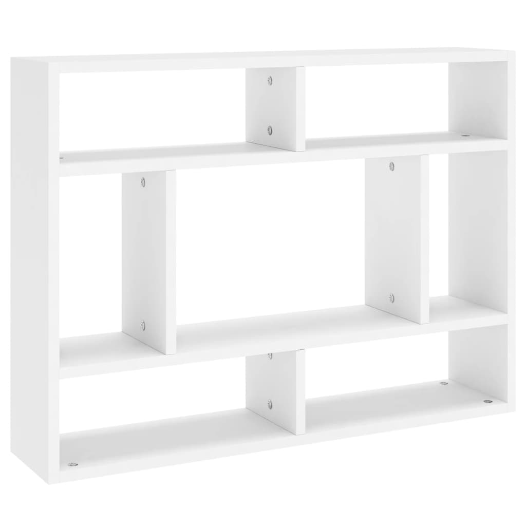 vidaXL Estantería de pared madera contrachapada blanco 75x16x55 cm