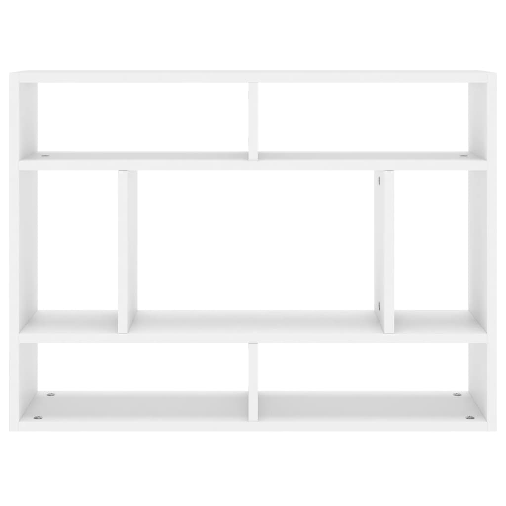 vidaXL Estantería de pared madera contrachapada blanco 75x16x55 cm