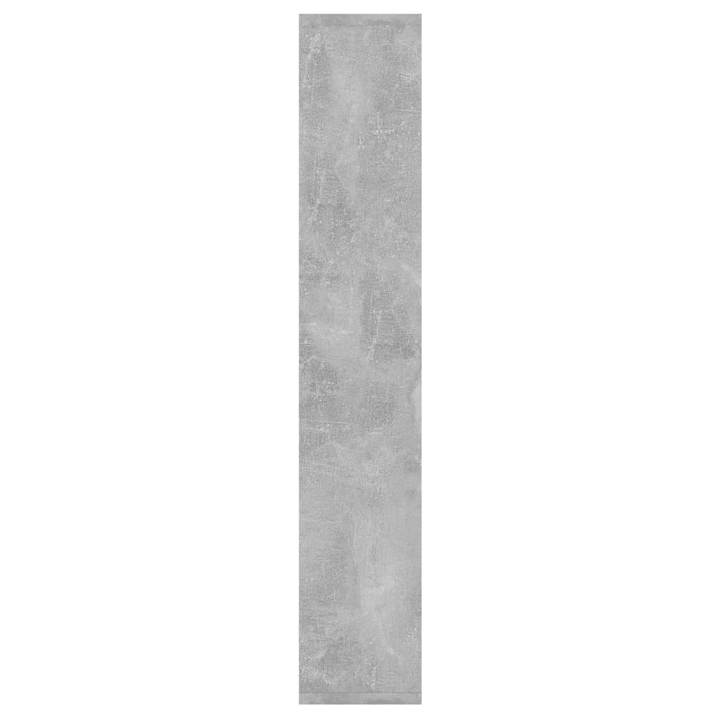 vidaXL Estantería de pared contrachapada gris hormigón 36x16x90 cm