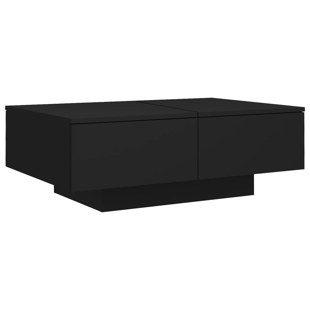 vidaXL Mesa de centro madera contrachapada negro 90x60x31 cm