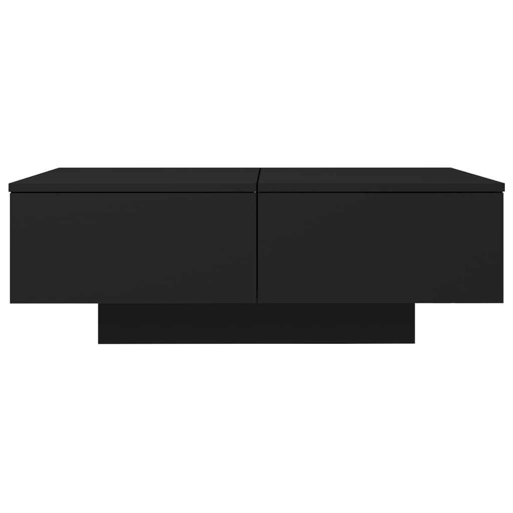 vidaXL Mesa de centro madera contrachapada negro 90x60x31 cm