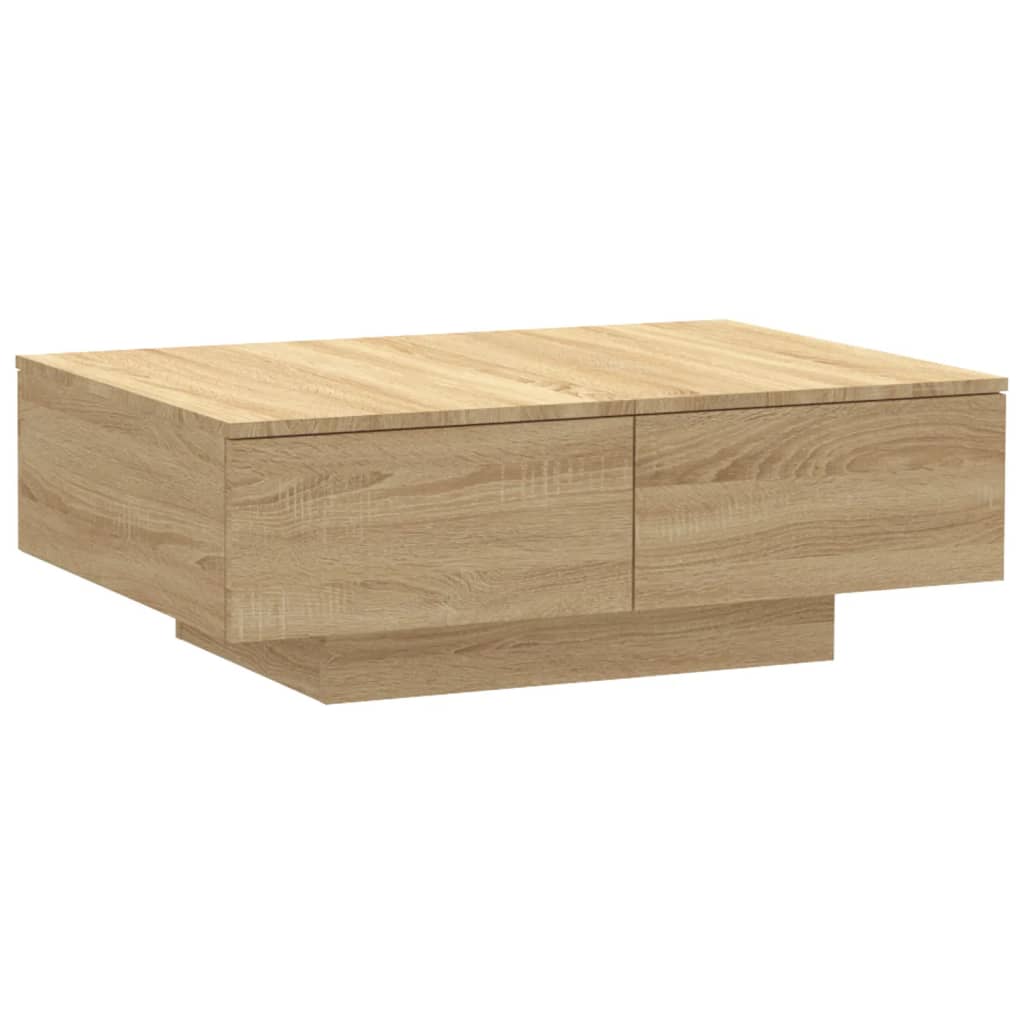 vidaXL Mesa de centro madera contrachapada color roble 90x60x31 cm