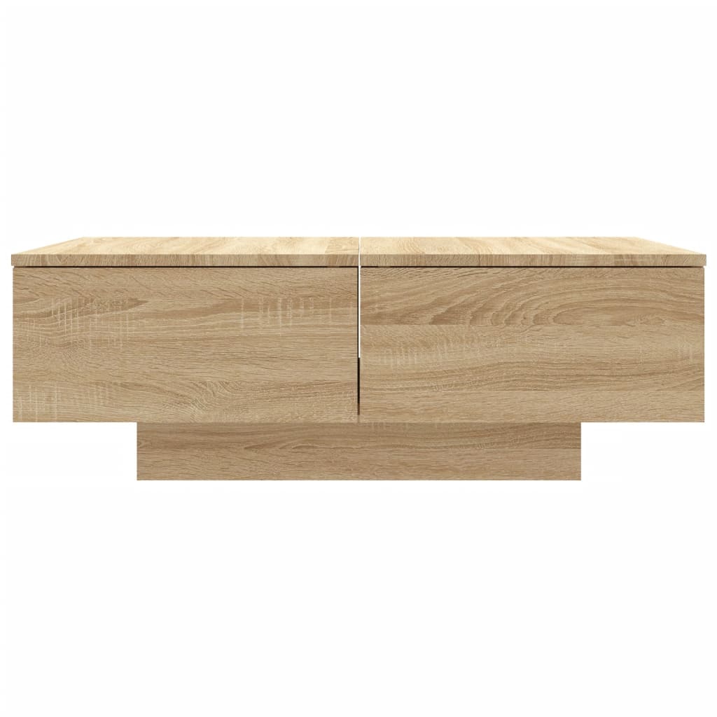 vidaXL Mesa de centro madera contrachapada color roble 90x60x31 cm