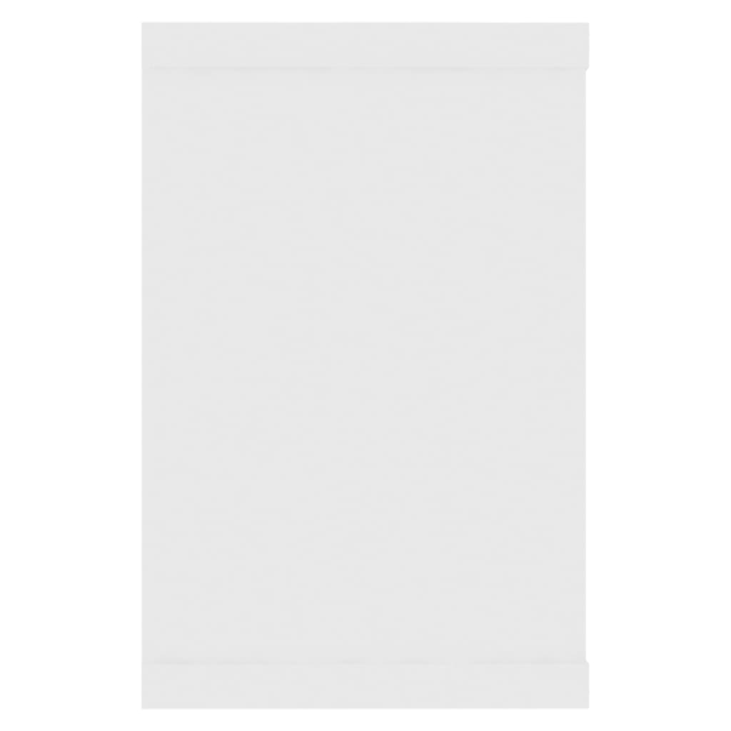 vidaXL Estante cubo de pared 4 uds contrachapado blanco 60x15x23 cm