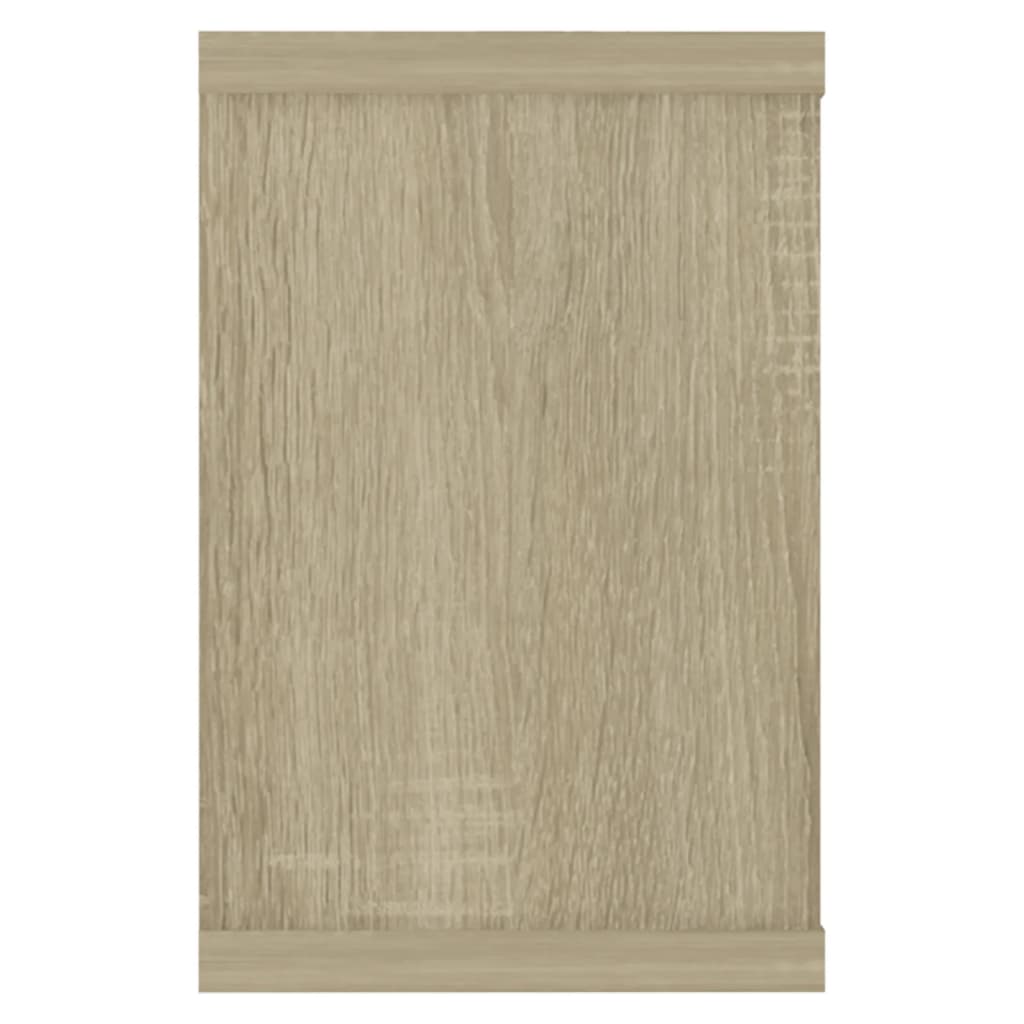 vidaXL Estante cubo pared 4 uds contrachapado roble Sonoma 60x15x23 cm