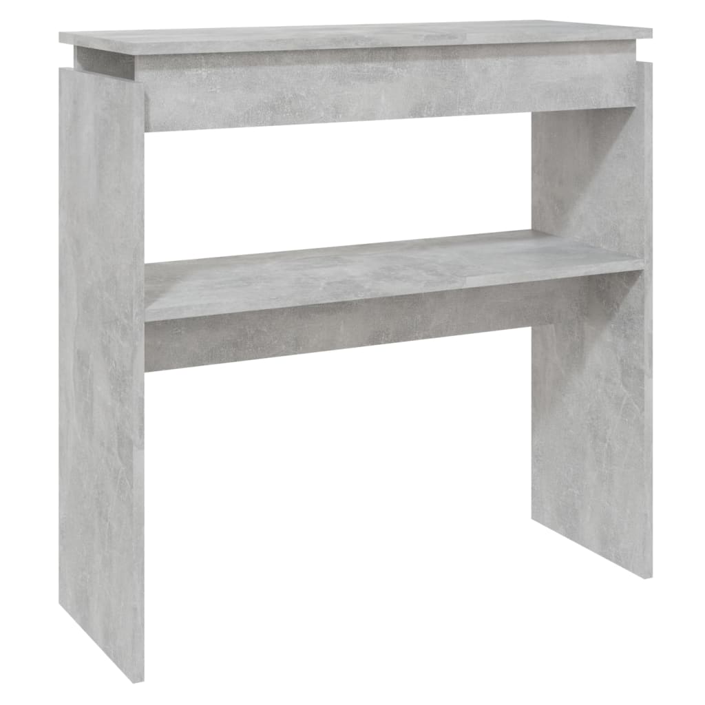 vidaXL Mesa consola madera de ingeniería gris 80x30x80 cm