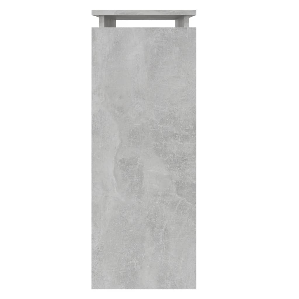 vidaXL Mesa consola madera de ingeniería gris 80x30x80 cm