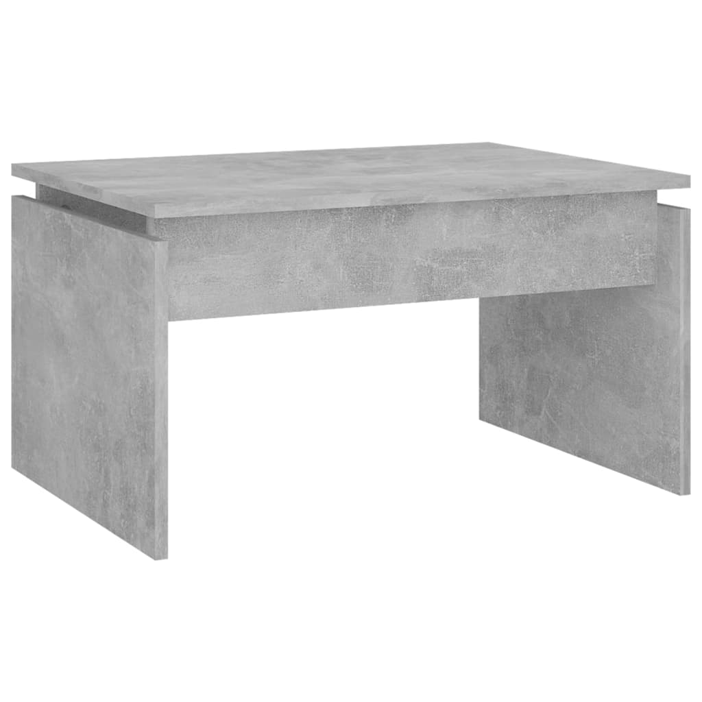 vidaXL Mesa de centro madera contrachapada gris hormigón 68x50x38 cm