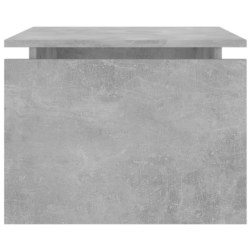 vidaXL Mesa de centro madera contrachapada gris hormigón 68x50x38 cm