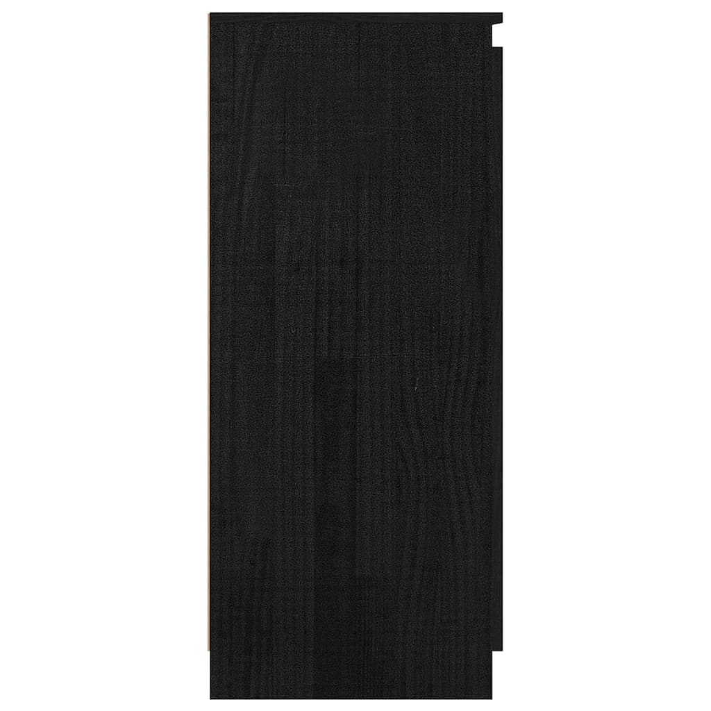 vidaXL Aparador madera maciza de pino negro 60x36x84 cm