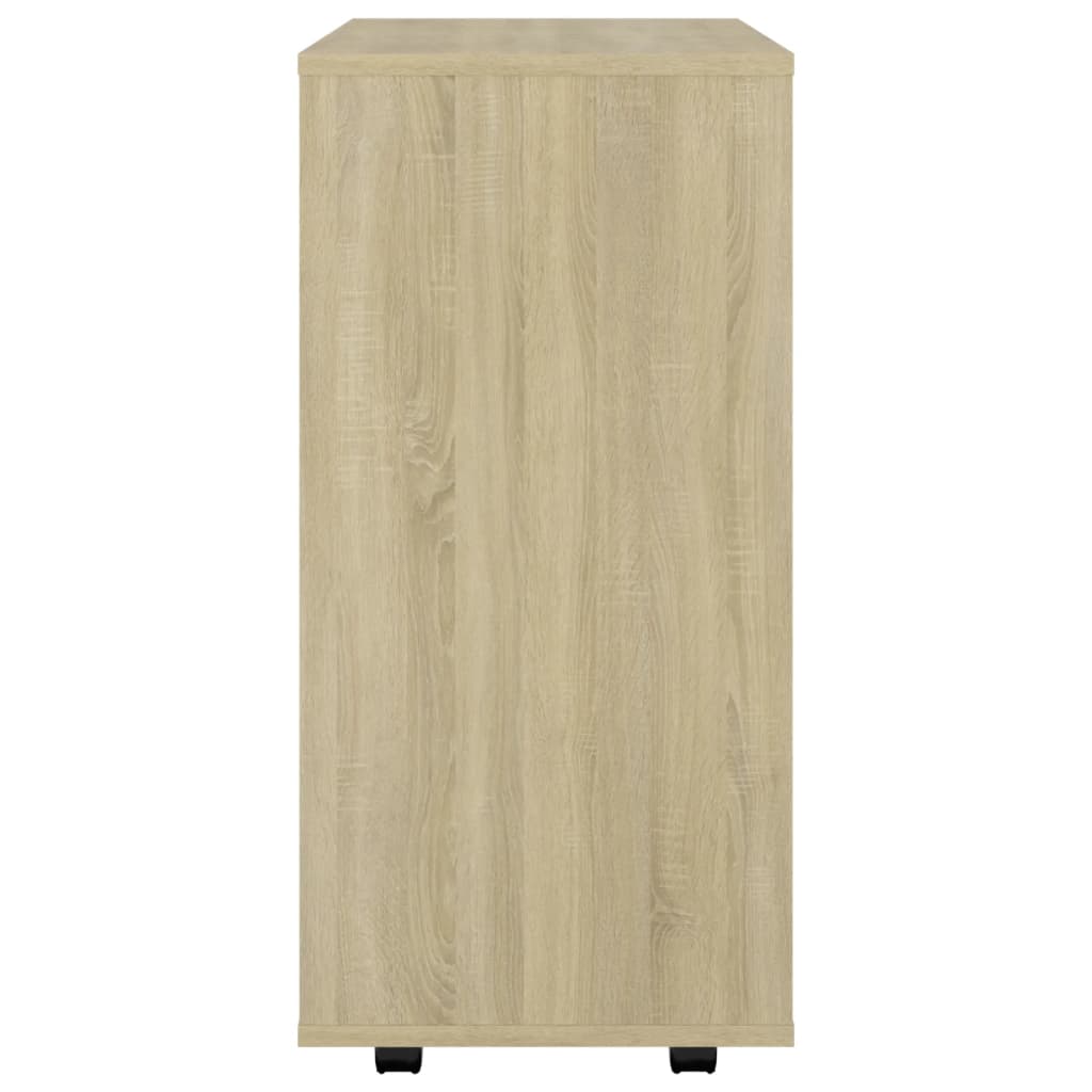 vidaXL Armario con ruedas madera contrachapada roble Sonoma 60x35x75cm