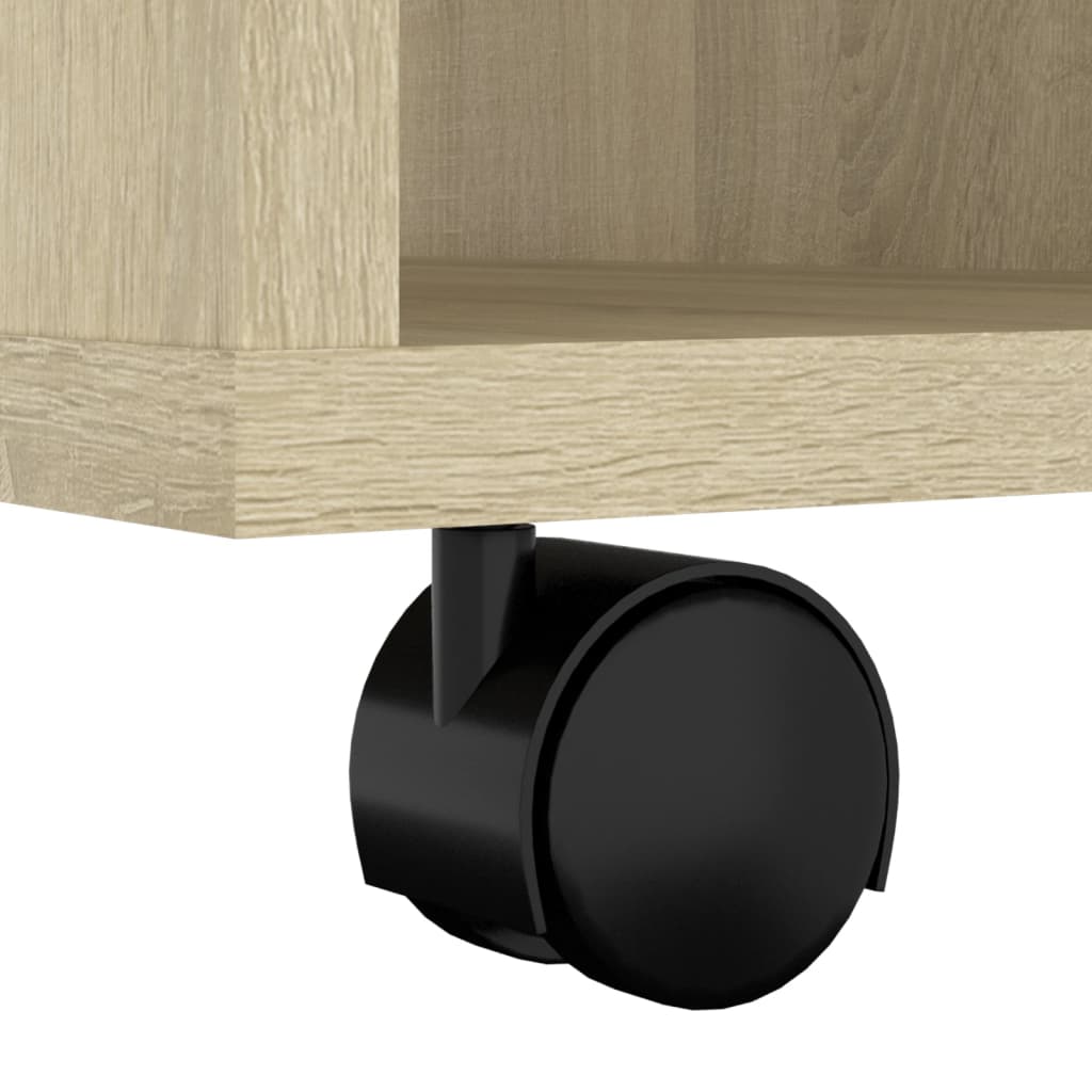 vidaXL Armario con ruedas madera contrachapada roble Sonoma 60x35x75cm