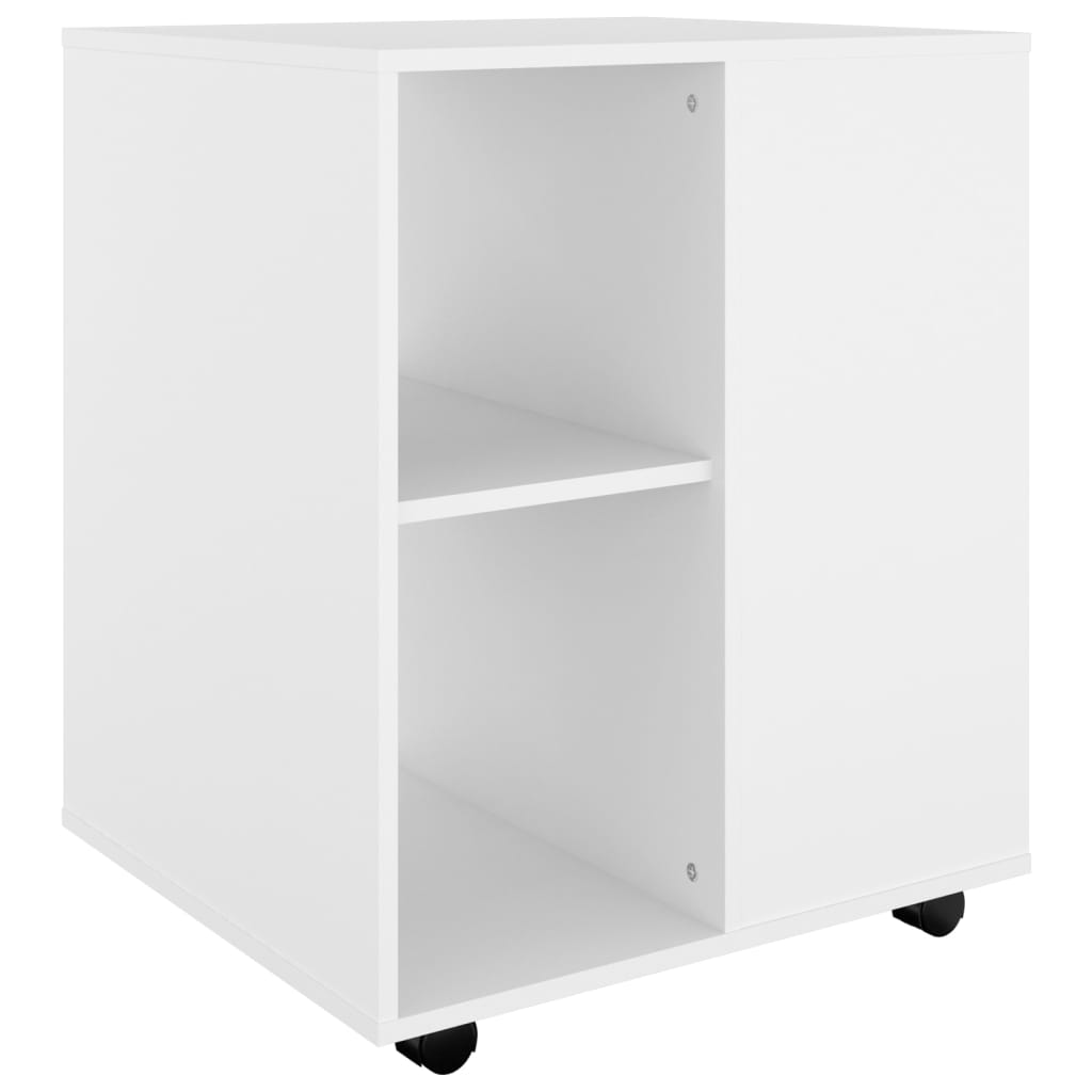 vidaXL Armario con ruedas madera contrachapada blanco 60x53x72 cm