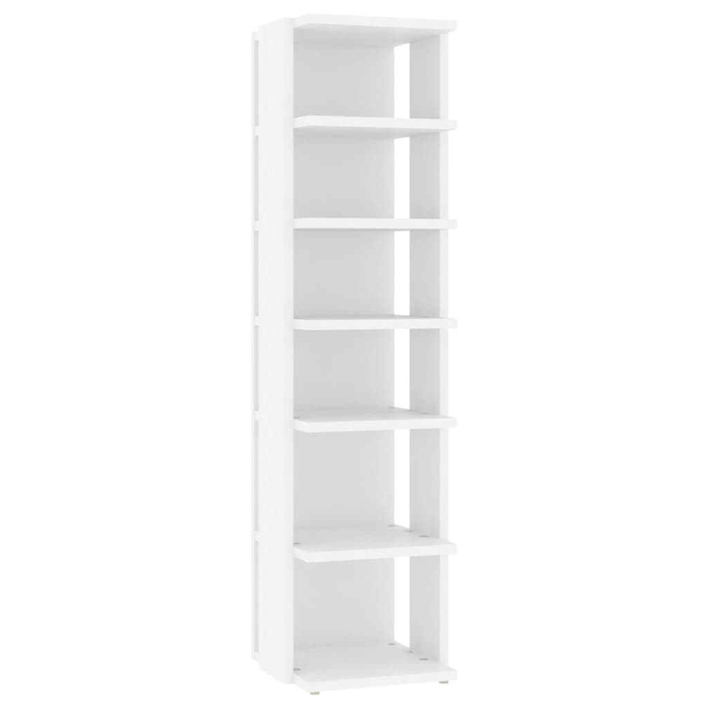 vidaXL Mueble zapatero madera contrachapada blanco 27,5x27x102 cm