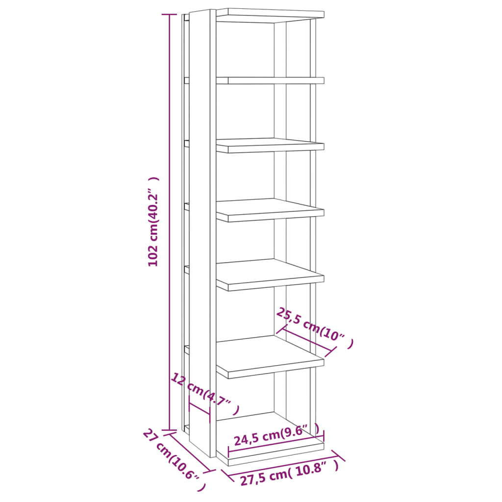 vidaXL Mueble zapatero madera contrachapada blanco 27,5x27x102 cm