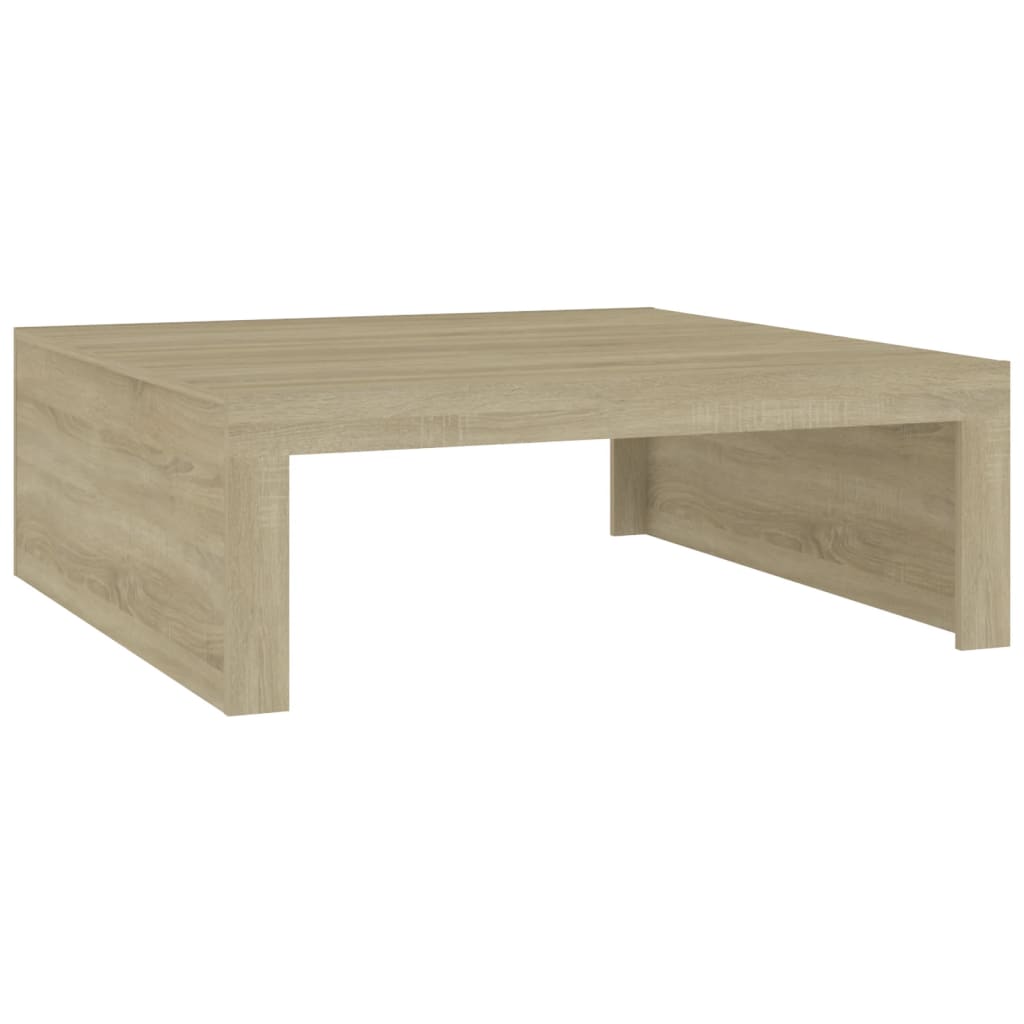 vidaXL Mesa de centro madera contrachapada roble Sonoma 100x100x35 cm