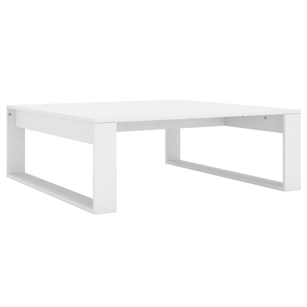 vidaXL Mesa de centro madera contrachapada blanco 100x100x35 cm