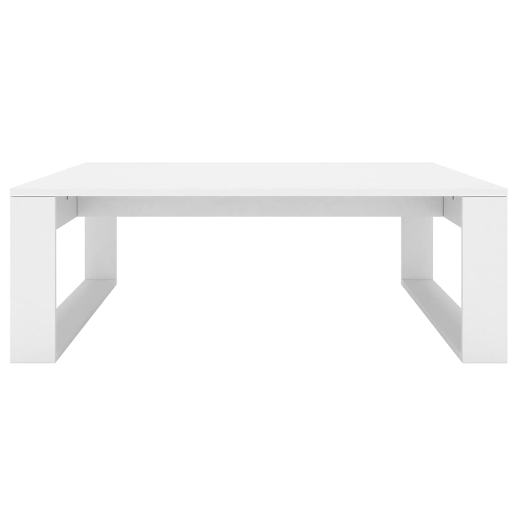 vidaXL Mesa de centro madera contrachapada blanco 100x100x35 cm