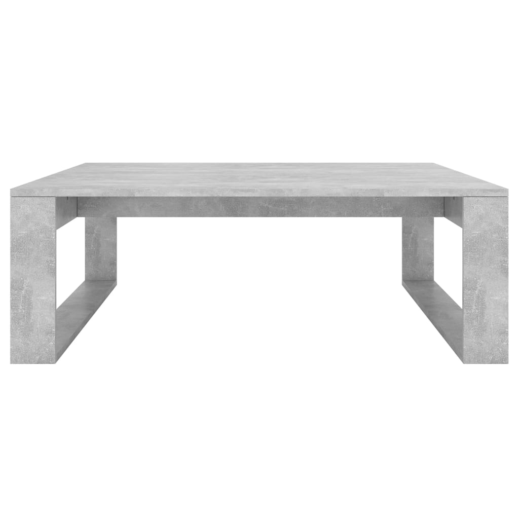 vidaXL Mesa de centro madera de ingeniería gris hormigón 100x100x35 cm